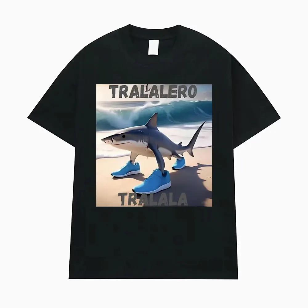Tralalero Tralala Funny Shark Meme T-shirt Gifts Men Women's Fashion Gothic Vintage T-shirts Casual Humor T Shirt