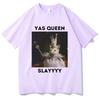 Funny Yas Queen Slayyyy Rat Graphic Tshirt Men Women Fun Joke Humor Meme Print T Shirts Summer Male Fashion Casual Tshirt Tops