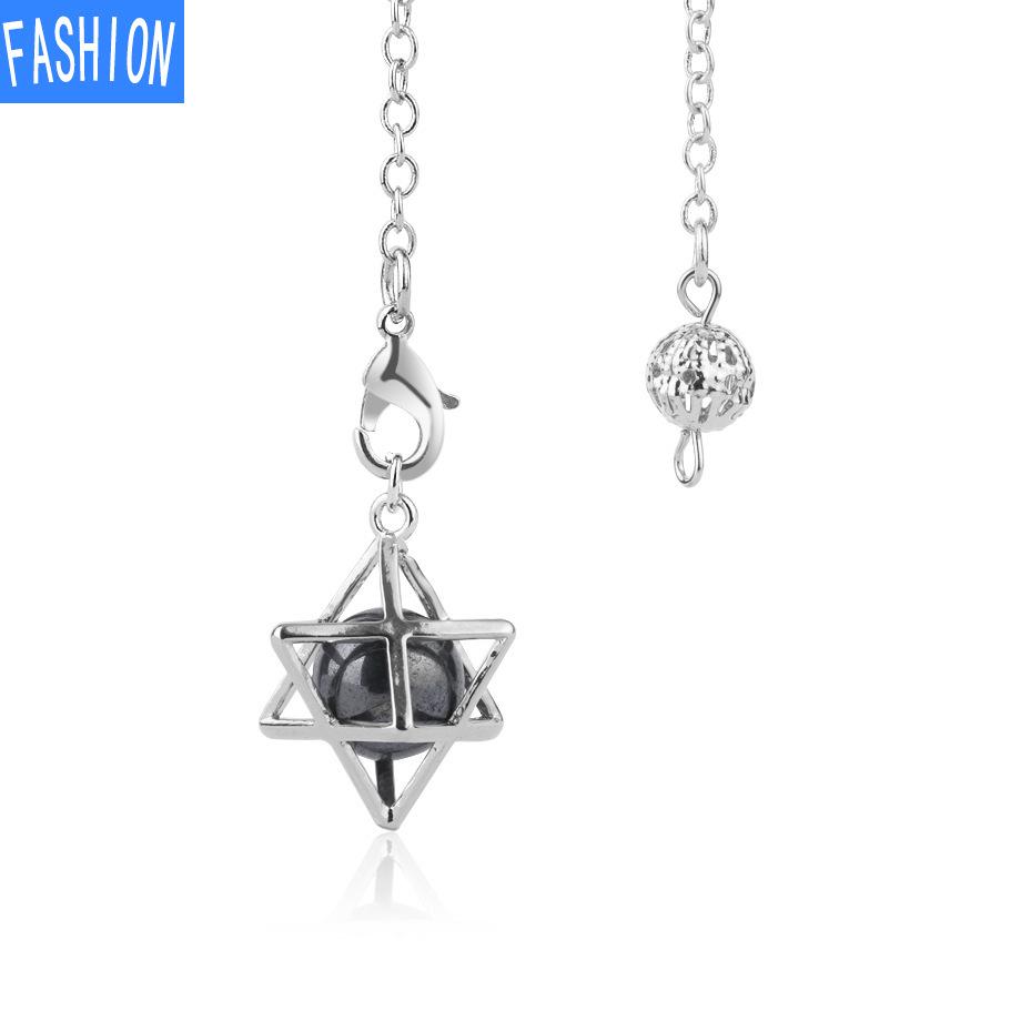 Metatron in Argento 925 E Madreperla Acquamarina, Gioiello Geometrie