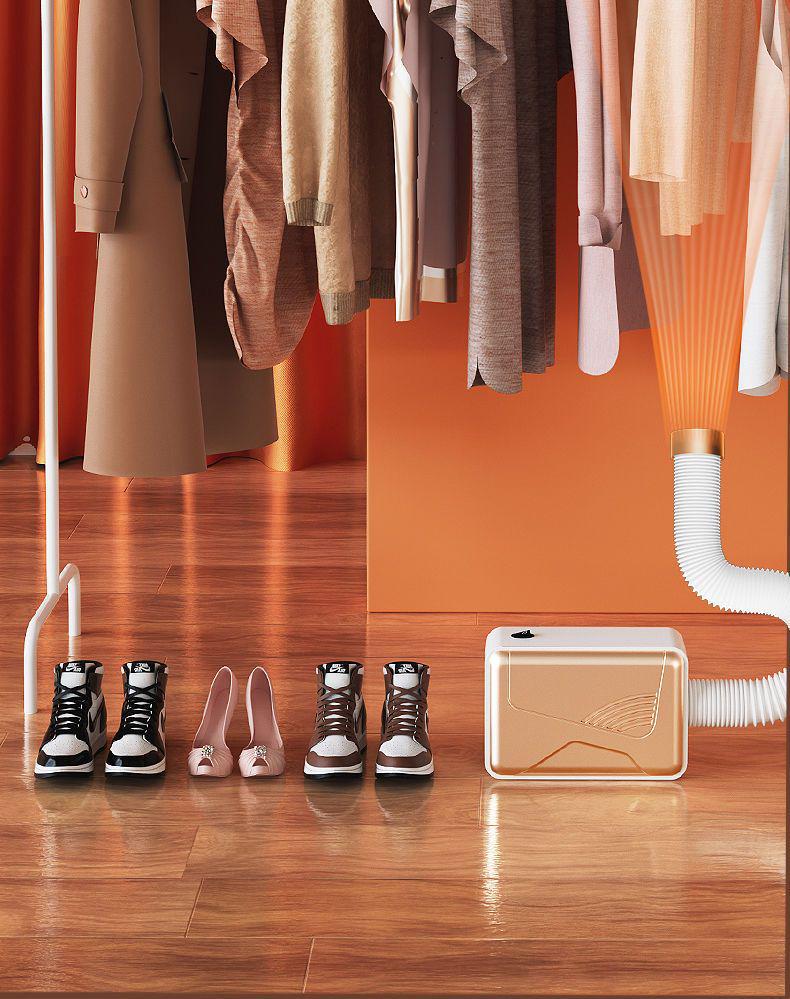 Multifunctional Warm Air Dryer for Shoes, Clothes, and Mite Removal