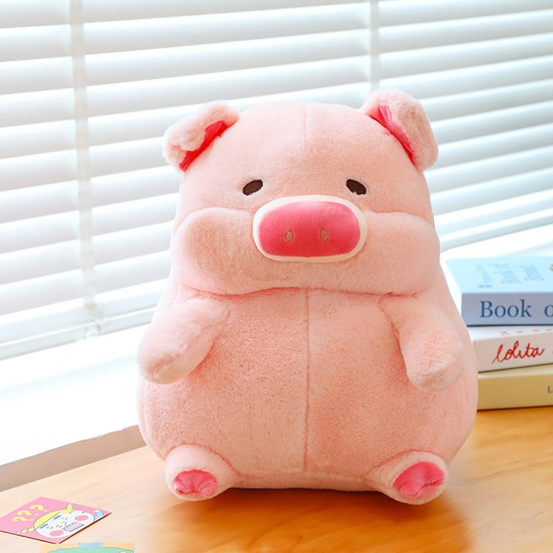 Mochila de Pelúcia Adorável Porquinha Lulu Boneco de Pelúcia Fofo Almofada Doce para Abraçar Presente