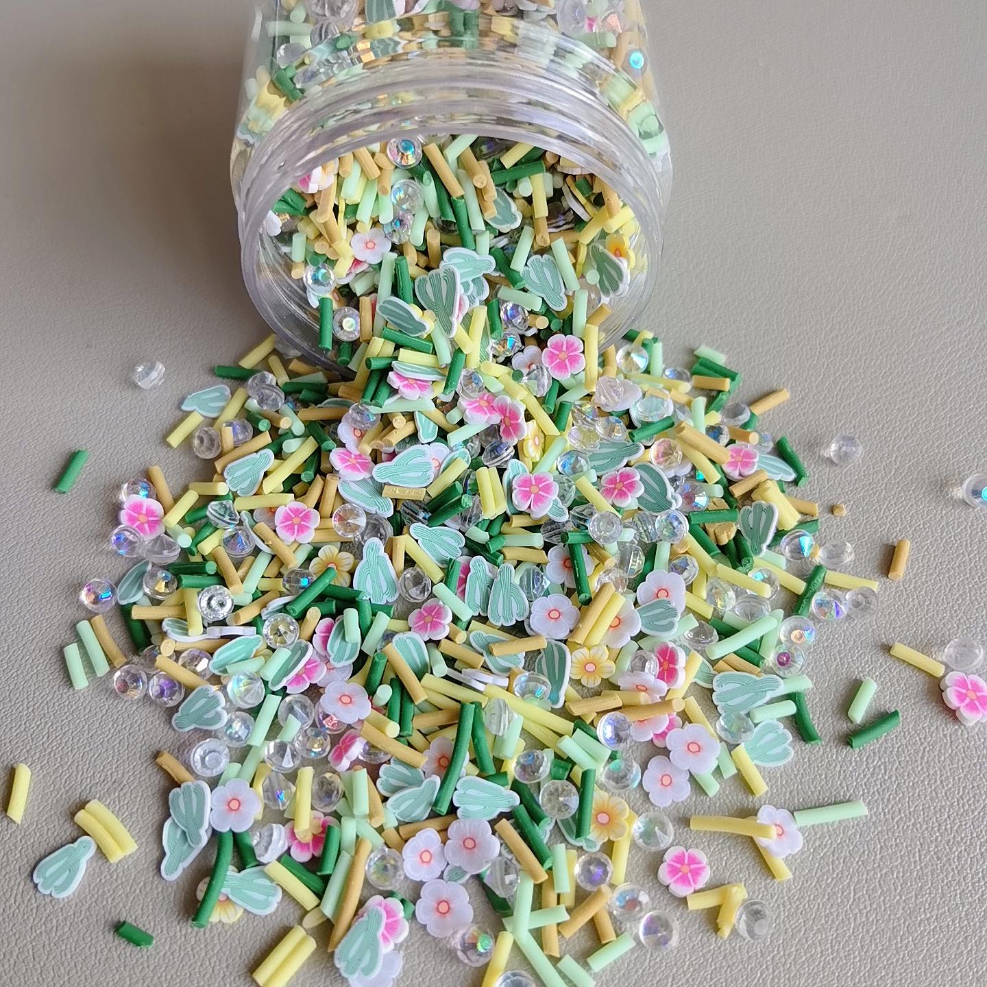 500g DIY Craft Slime Sprinkles Polymer Hot Clay Slices Sprinkles for Crafts DIY Nail Art Stickers Slime Filling Accessories 500g/bag