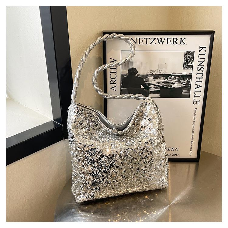 Taschen Damentaschen 2025 neue Frühjahrsmode Pailletten Schultertaschen Mode Hand Eimer Taschen