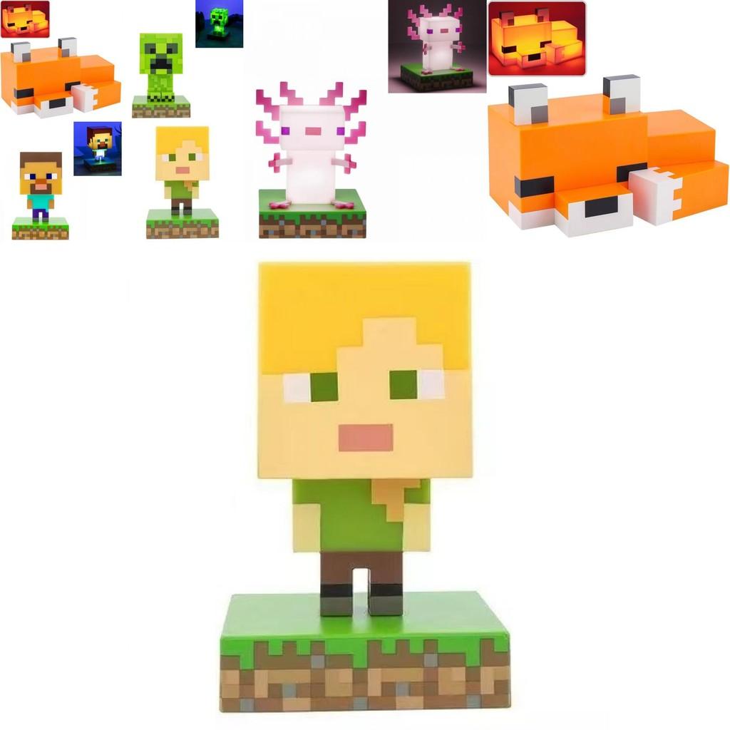 Minecraft 3d Character Night Light With Led Glow For Kids Bedroom Decor