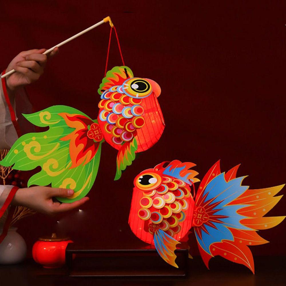 Hand Made Middle Autumn Festival Lantern Paper Ancient Style Handheld Lantern  Children