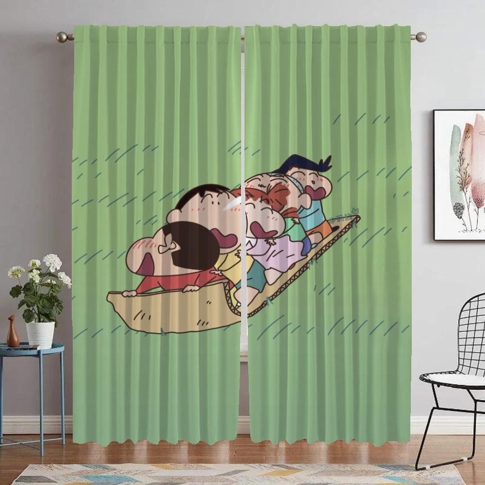 Anti-mosquito Curtains for Camera Crayon Tulle for Bedroom Modern Living Room Curtains 2 Pieces Blackout Curtain Shades Kitchen
