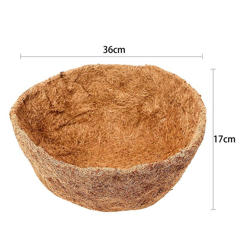 

Натуральные кокосовые волокна, толстые кокосовые вкладыши для садовых кашпо, круглые подвесные корзины, вкладыши для посадки, сменные вкладыши 14inch