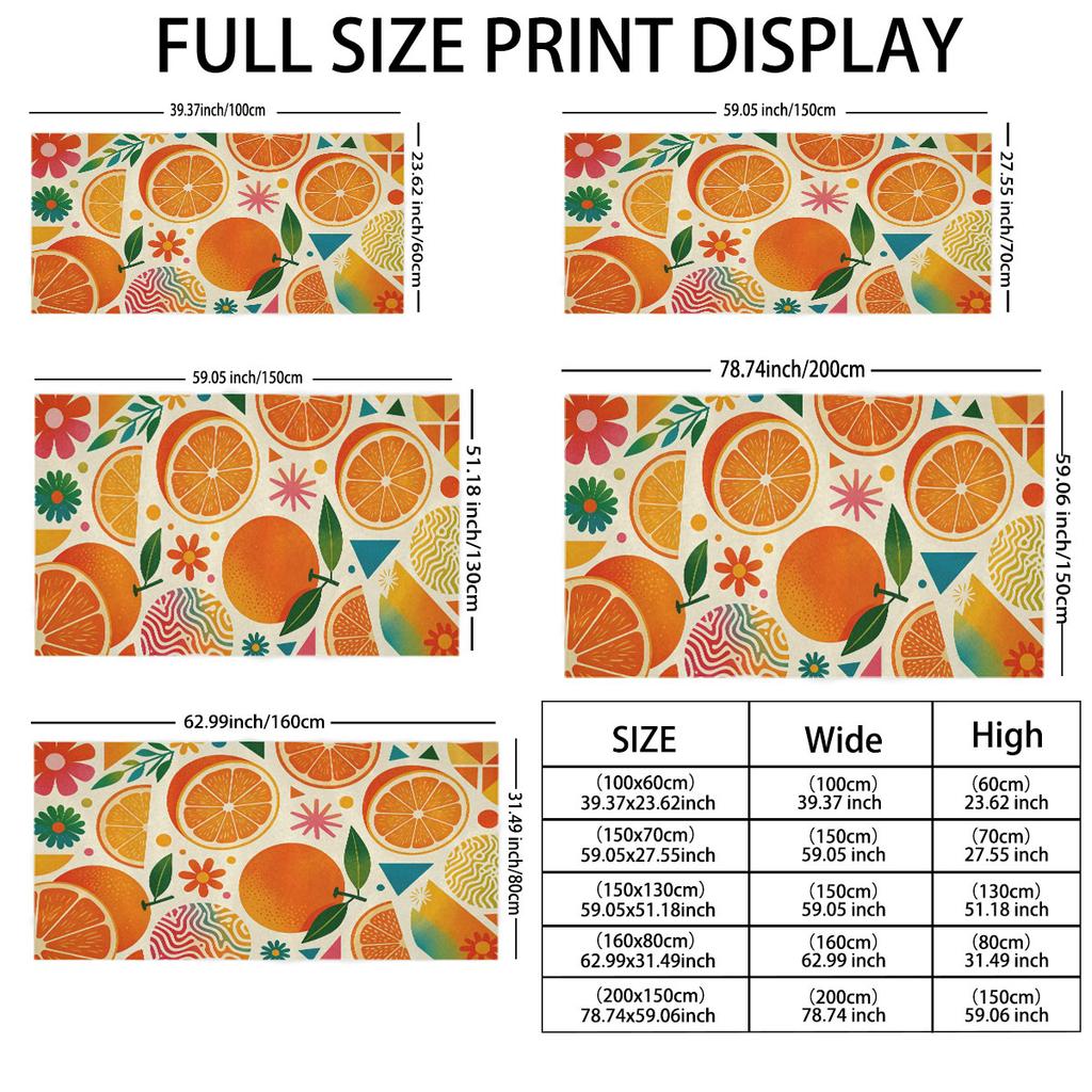 Orange Print Handtuch Sport Schnelltrocknend Super Saugfähig Camping Handtuch Super Weich Leichtgewicht Fitnessstudio Schwimmen Yoga Strand Handtuch
