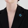 Retro Style Brooch Five-Sided Brooch with Curved Starfish Imitation