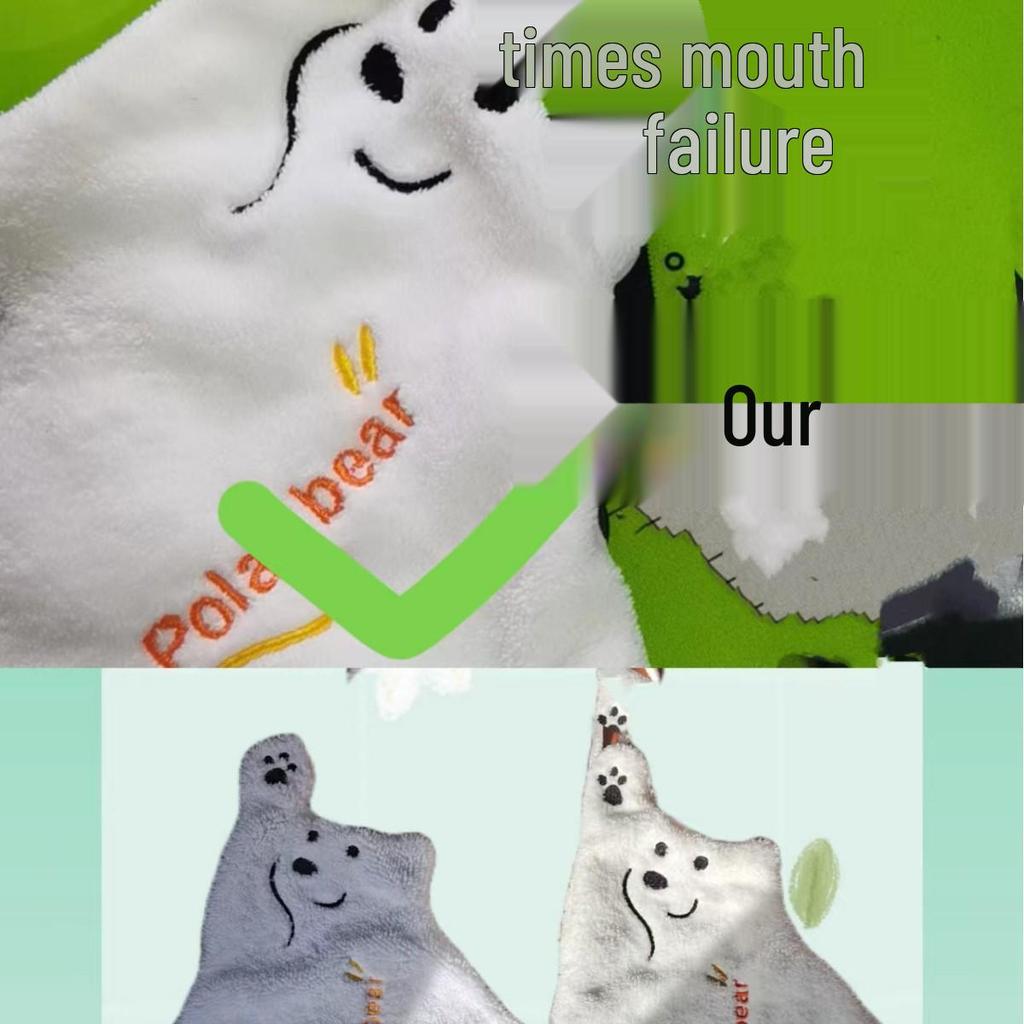 Toalha de Mão Aprimorada em Fleece de Urso Polar - Montada na Parede, Secagem Rápida, Absorvente para Cozinha e Banheiro