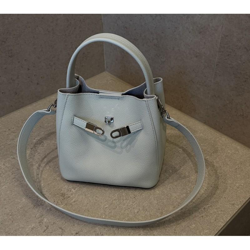 Echte Leder Damen Tasche Oberste Schicht Rindsleder Große Kapazität Eimer Modisch Vielseitig Handtasche Einzel Schulter