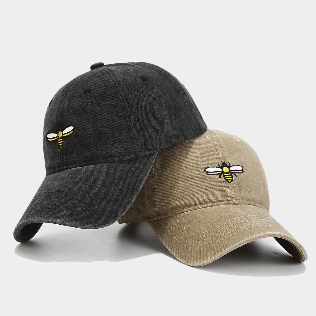 Cotton Bees Embroidered Baseball Cap With Sun Protection For Outdoor Activities