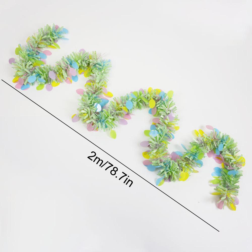 1PC 2m Festive Party Decorations Easter Scene Arrangement Egg Hanging with Top Strip Stage Background Decorative Color Strip