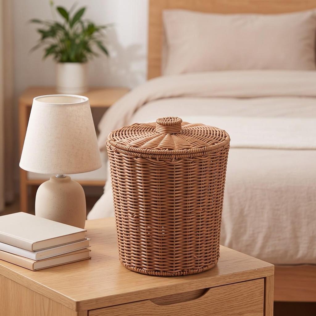 Storage Bin with Lid Decorative Household Organizer Multipurpose for Closet