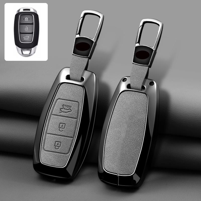 3/4/5 Button Zinc Alloy Leather Car Key Cover For Modern I30 Ix35 Kona Encino Solaris Azera Grandeur Ig Accent Santa Fe Palisade