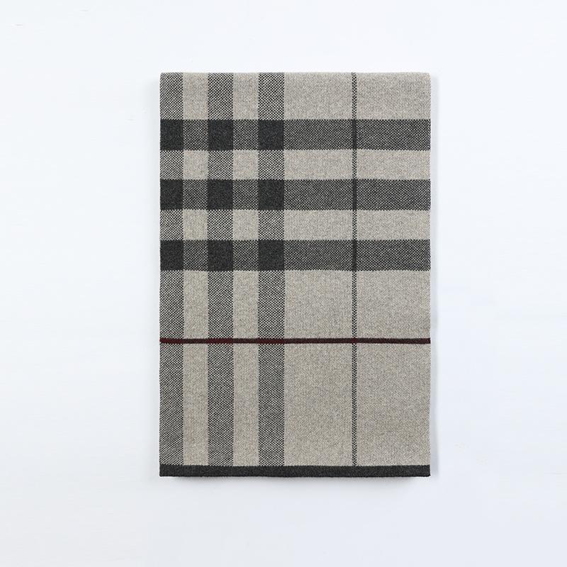 

Новый кашемировый шарф мужской клетчатый кашемировый мужской шарф простой и модный мужской кашемировый шарф теплый студенческий шарф 180cm бежевый