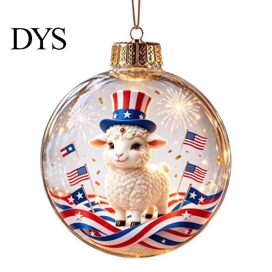 Festive Party Decorations Glowing Christmas Story Ornament, Light?Up Mini Holiday Scene Hanging Ball with Warm Gift Embellishments LED Light, Clear