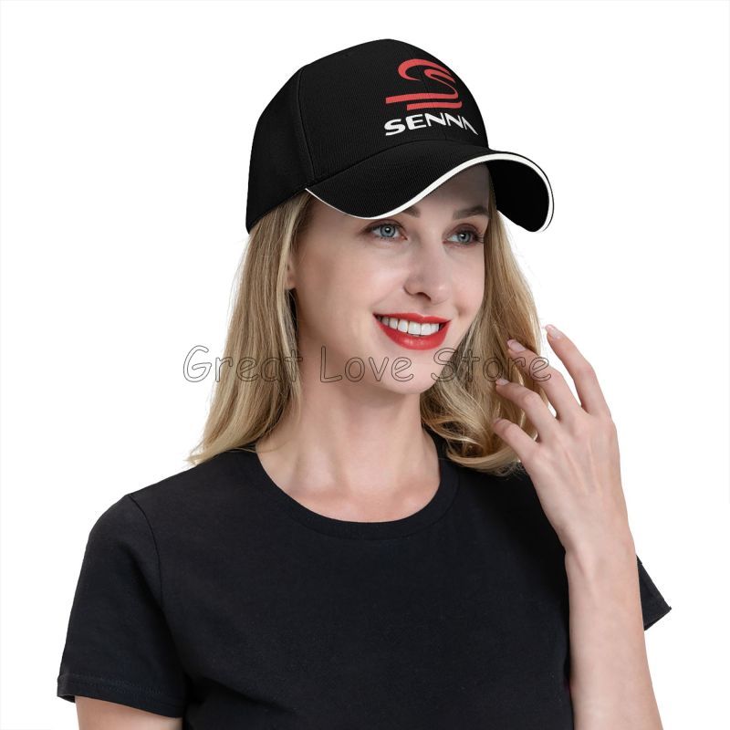 Coole Ayrton Senna Print Sandwich Baseballkappe Motocross Racing Fischerhut Papa Hut Unisex Snapback Hüte für Reisen Wandern Angeln
