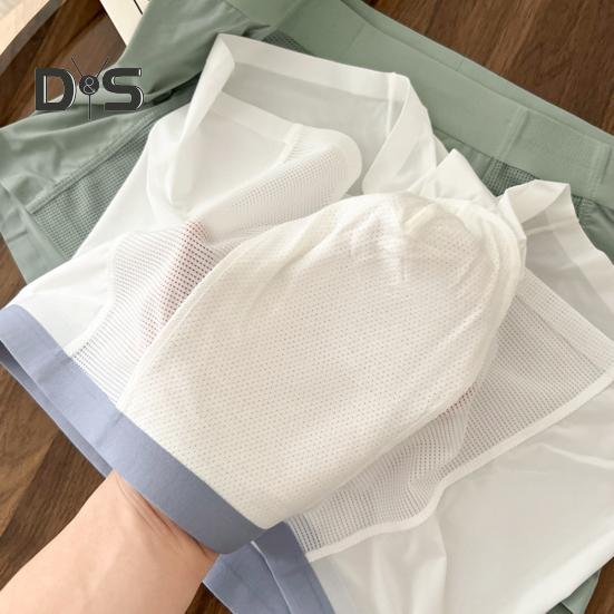 Pánské boxerky, spodní prádlo, střední pas, elastický pas, U-konvexní kraťasy, jednobarevné U-konvexní prodyšné látkové kalhotky