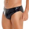 Mens Patent Leather Wet Look Briefs Elastic Waistband Underpants Underwear Club Pole Dancing Wear
