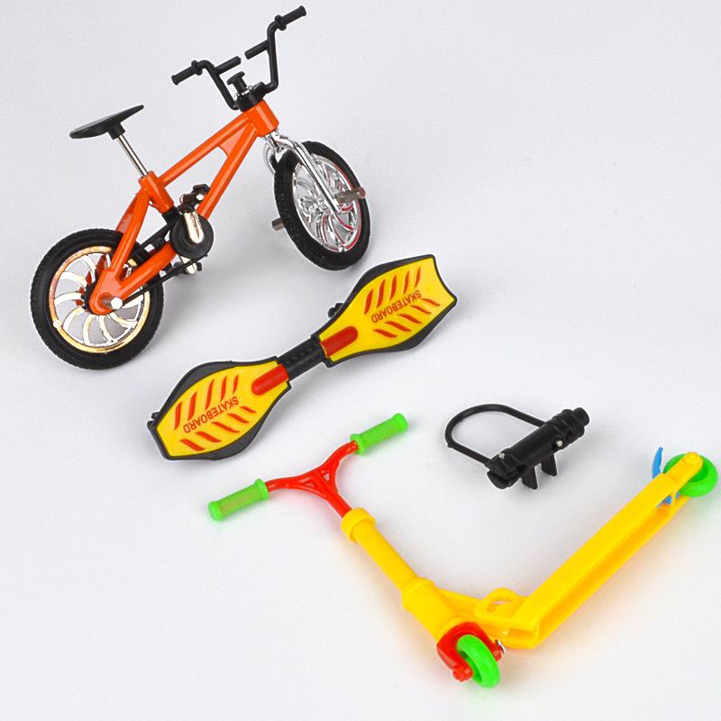 Mini Finger Bike and Skateboard Toy Set