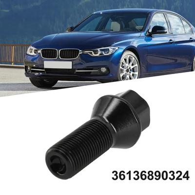 Car Wheel Nut Stud Bolt Wheel Locking Bolts Black Steel Lug Bolt Nut 36136890324  For BMW M14 X 1.25 F25 X3 E70 X 5