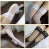 DFsucces Knee-High Socks for Costumes, Cosplay, and Uniforms, with Lace, Highly Stretchy, Sheer, Breathable, and Cute Designs for School and Commuting