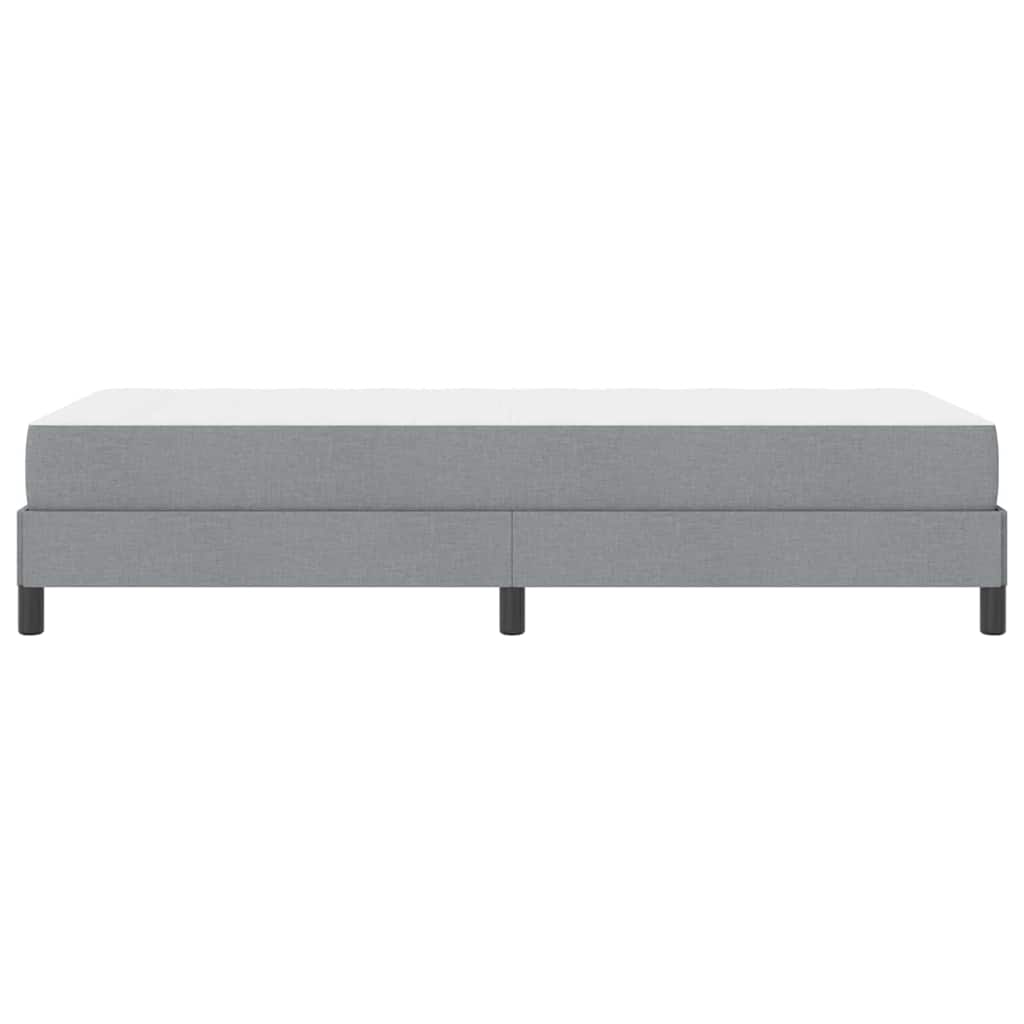 Box Spring Bed with Mattress Light Grey 80 x 200 cm Fabric