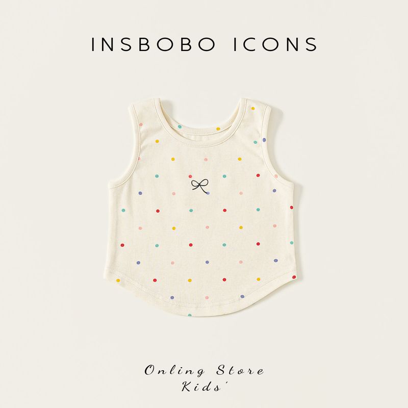 Insbobo Girls  Vest 2025 Early Summer Outfit for Girls, Children s Sleeveless Top, Baby Sleeveless Shirt, Summer Trendy Beige 140