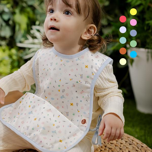 Domestic production baby waterproof bib self-directed baby food newborn bib 19 types, 1 piece, 1 piece, (vest type) 7 Petite Bird