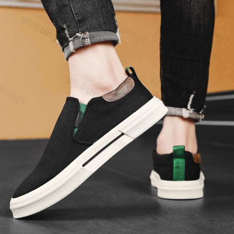 Fashion 2025 Summer New Mesh Breathable Fashion Trend Casual Canvas Single Shoes for Men  Comfortable Versatile Low Top Slip on Sneakers