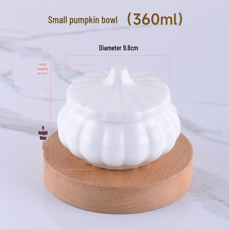 Pumpkin-Shaped Ceramic Steaming Stew Bowl