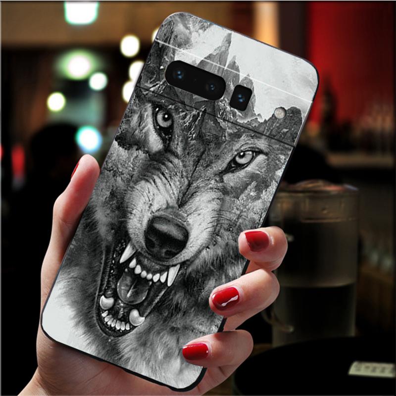 Handyhülle für Google Pixel 7 Pro 7 6A 6 Pro 5A 4A 3A Pixel 4 XL Pixel 5 6 4 3 XL 3A XL 2 XL Classic Cool Wolf Case Funda