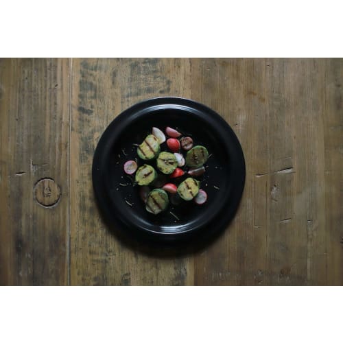 Ovject Camping Outdoor Medium Plate, Made In Japan, Enamel, Heat-Resistant, Oven and Fire Safe, 18cm, Matte White, O-ERP18-MWH