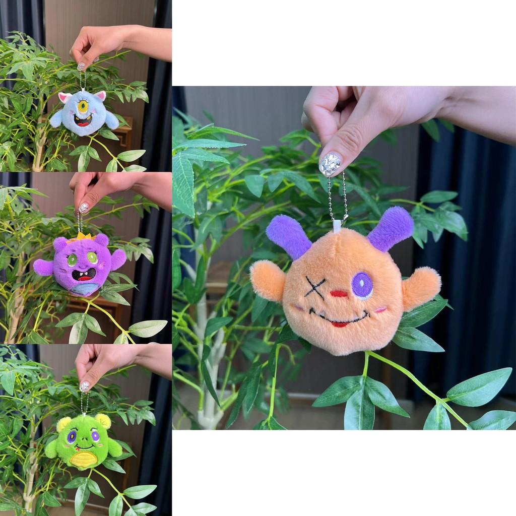 Plush Whimsical Monster Doll Keychain With Adorable Features And Colorful Options Chain