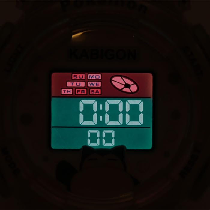 [Sun Flame Co., Ltd.] J-AXIS Pokémon Digital Watch Snorlax EL Backlight Calendar Function Stopwatch Function Hourly Chime Function Alarm Function CP3C
