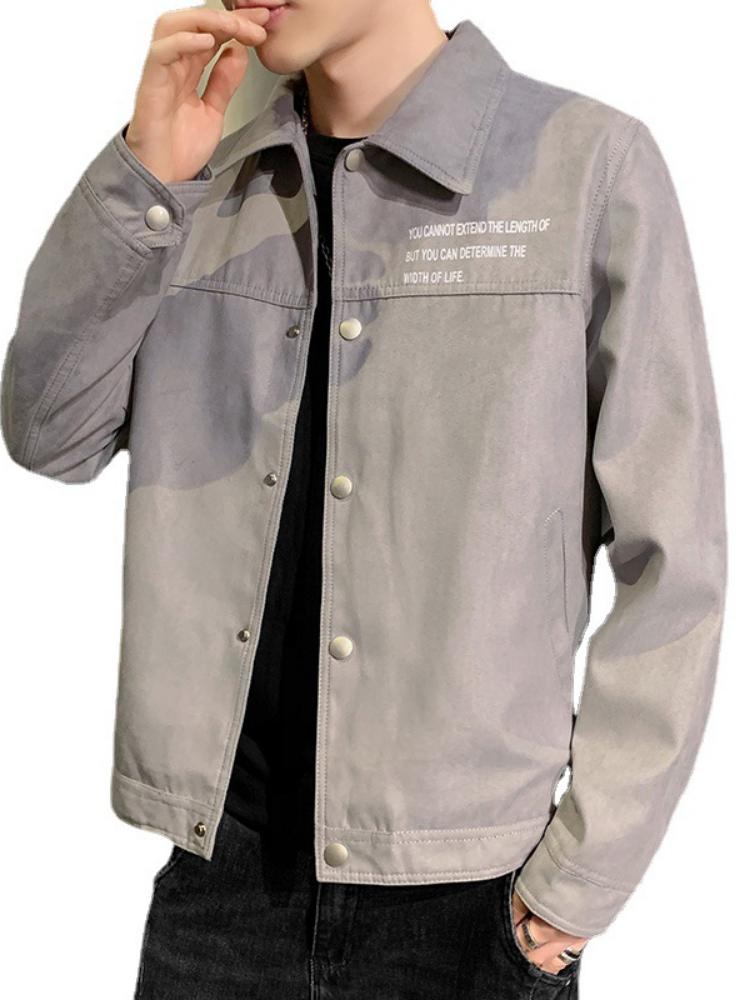 Spring and Autumn New Product Men's Warmed Long Sleeved Black Work Jacket Coat Men Loose Lapel Jacket Coat