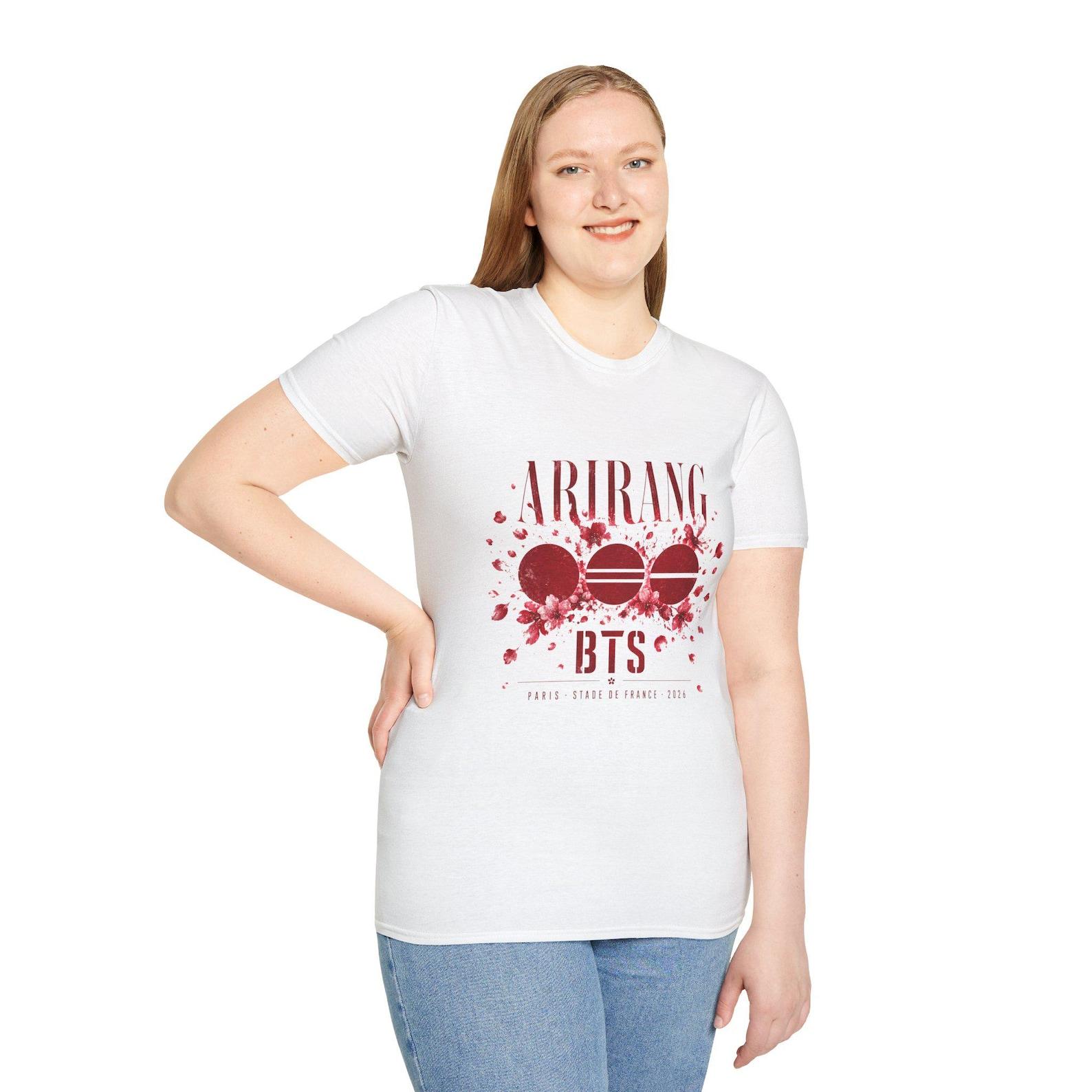 BTS ARIRANG Jersey Shirt Concert Stade de France - Maillot BTS Merch Arirang Vintage - T-Shirt Kpop Army Style - Tenue Concert Fan - Unisex S