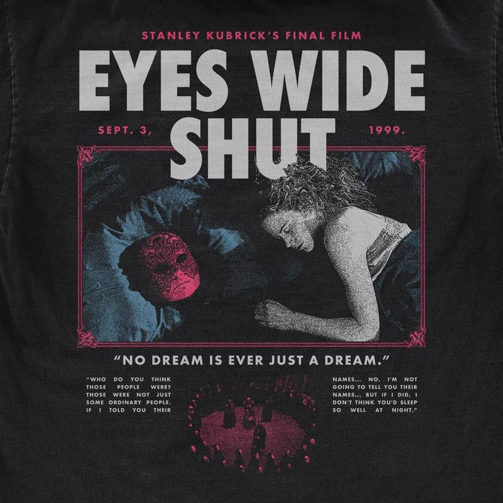 Eyes Wide Shut Movie T-Shirt Stanley Kubrick Film Tee, Black Gildan 5000 Shirt