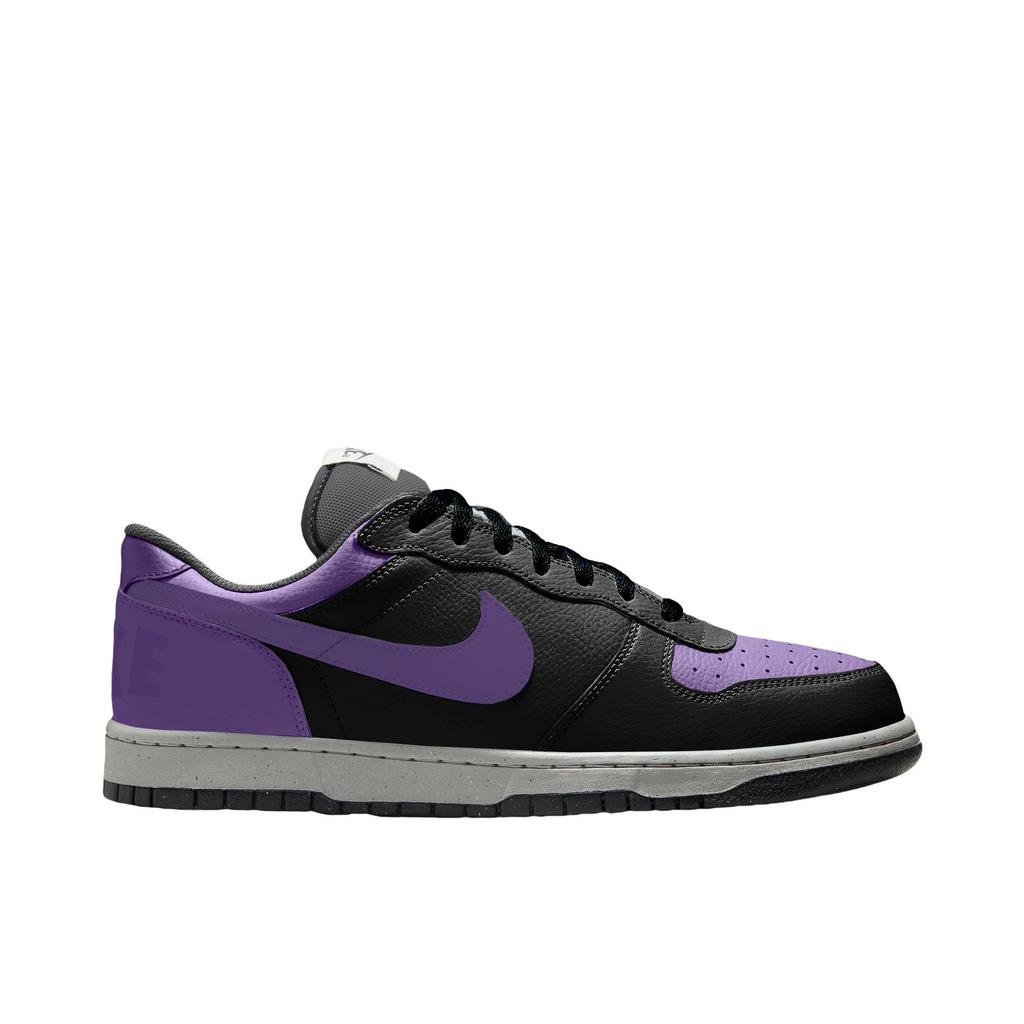 Nike Big Charm Purple Abrasion Resistant Slip Resistant Low top Skateboard Shoes Men's Black Purple 355152-016(Team1952-)