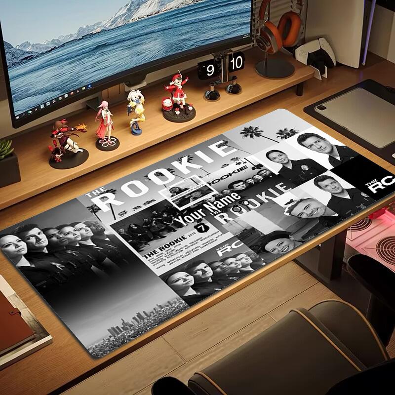 The Rookie Custom Name Large Size Mouse Pad Large Gaming Table Cushion Non-slip Laptop Tablet Big Mousepad XXL Mat Mini PC Playmat With Lock edge
