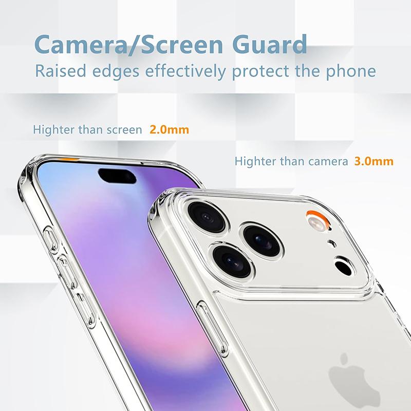 Case for iPhone 17 Pro Max Shockproof Hard PC Clear Case Transparent Cover for iPhone 17Pro 17 Air Phone Protective Case Shell