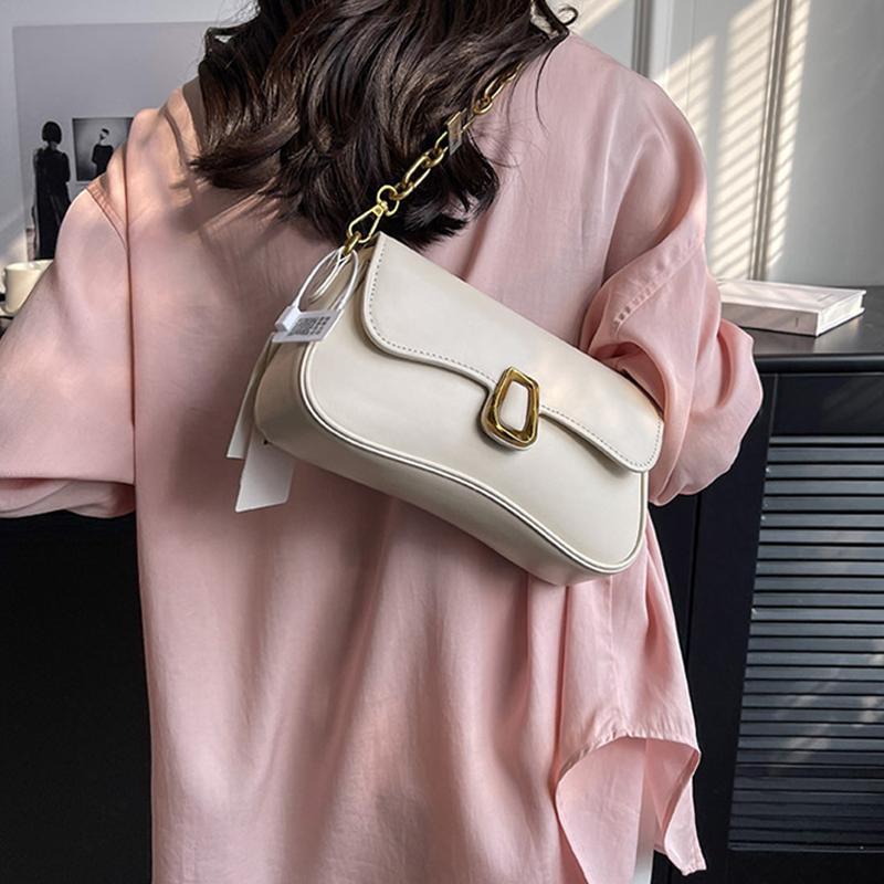 French Simple Underarm Shoulder Bag for Women  Spring New Fashion Chain Handbag Versatile Commute Crossbody Bags