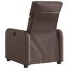 Vidaxl Electric Recliner, Brown, Upholstered with Faux Leather