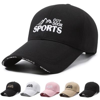 Men Long Brim Cap Embroidery Women Spring Autumn Sunshade Baseball Cap Fishing Sun Cap Sun Visor Hats Peak Cap