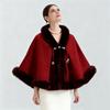 New Velvet And Thick Fur Collar Shawl For Women To Keep Warm