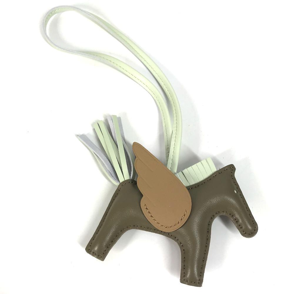 Hermes Pegasus PM Bag Charm Anyo Miro Bizcui/Etoupe BrownBased/Green Unused