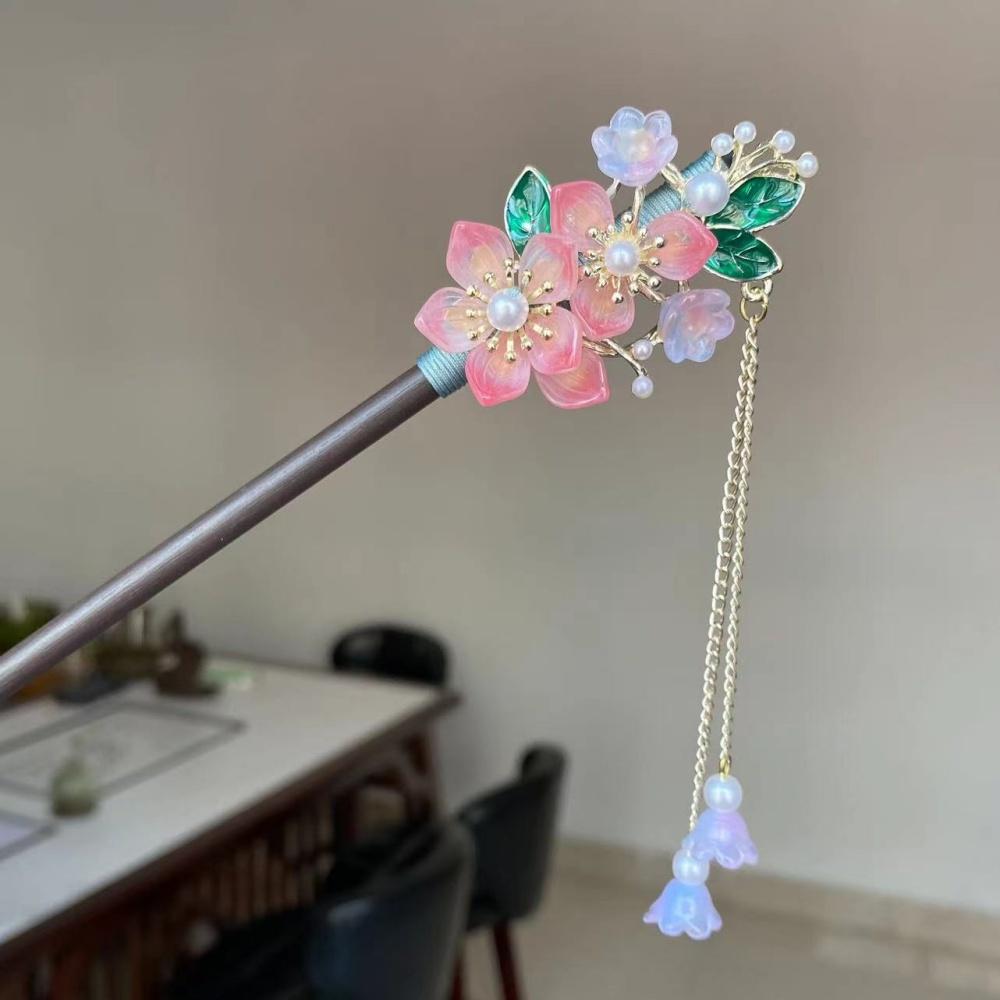 Vintage Wood Hair Pins for Women Girls Handmade Luxury Flower Hairpins Hair Sticks Wedding Party Hair Jewelry Accessory