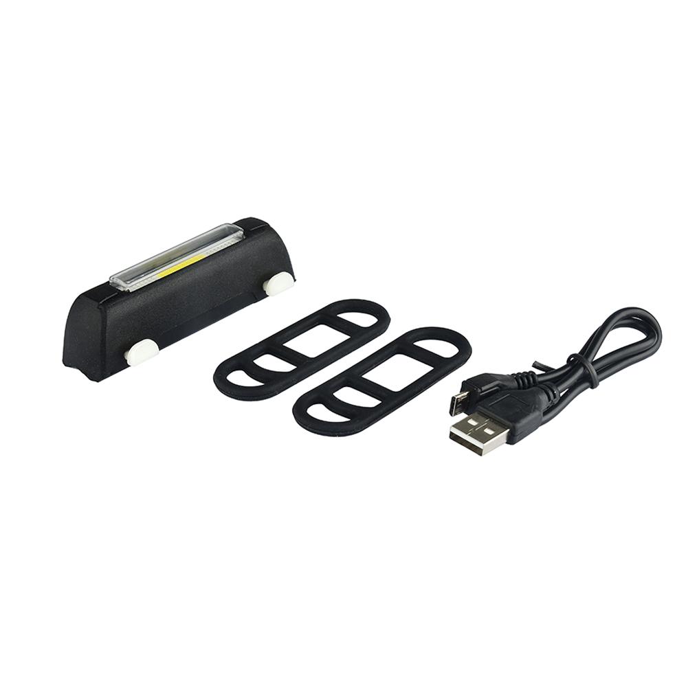 

USB Chargeable LED Bicycle Tail Lamp with Res Blue White Light Warning Light for Bike Mountain Bike black #1