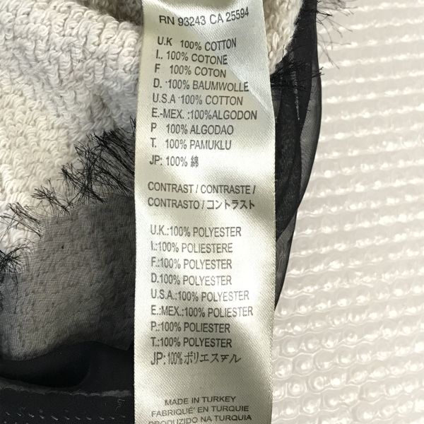 DIESEL Long Sleeve Pullover Sweatshirt Trainer Men's XXS Gray(USED)